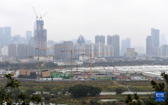 這是1月23日拍攝的建設中的河套深港科技創新合作區香港園區。