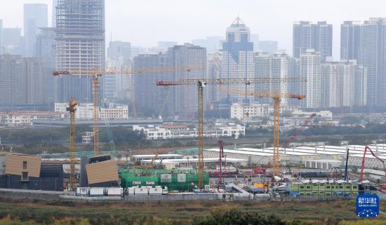 這是1月23日拍攝的建設中的河套深港科技創新合作區香港園區。